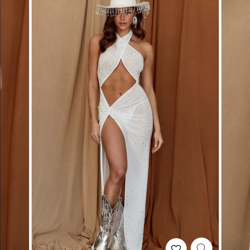 12th Tribe Cher Maxi Rhinestone Dress